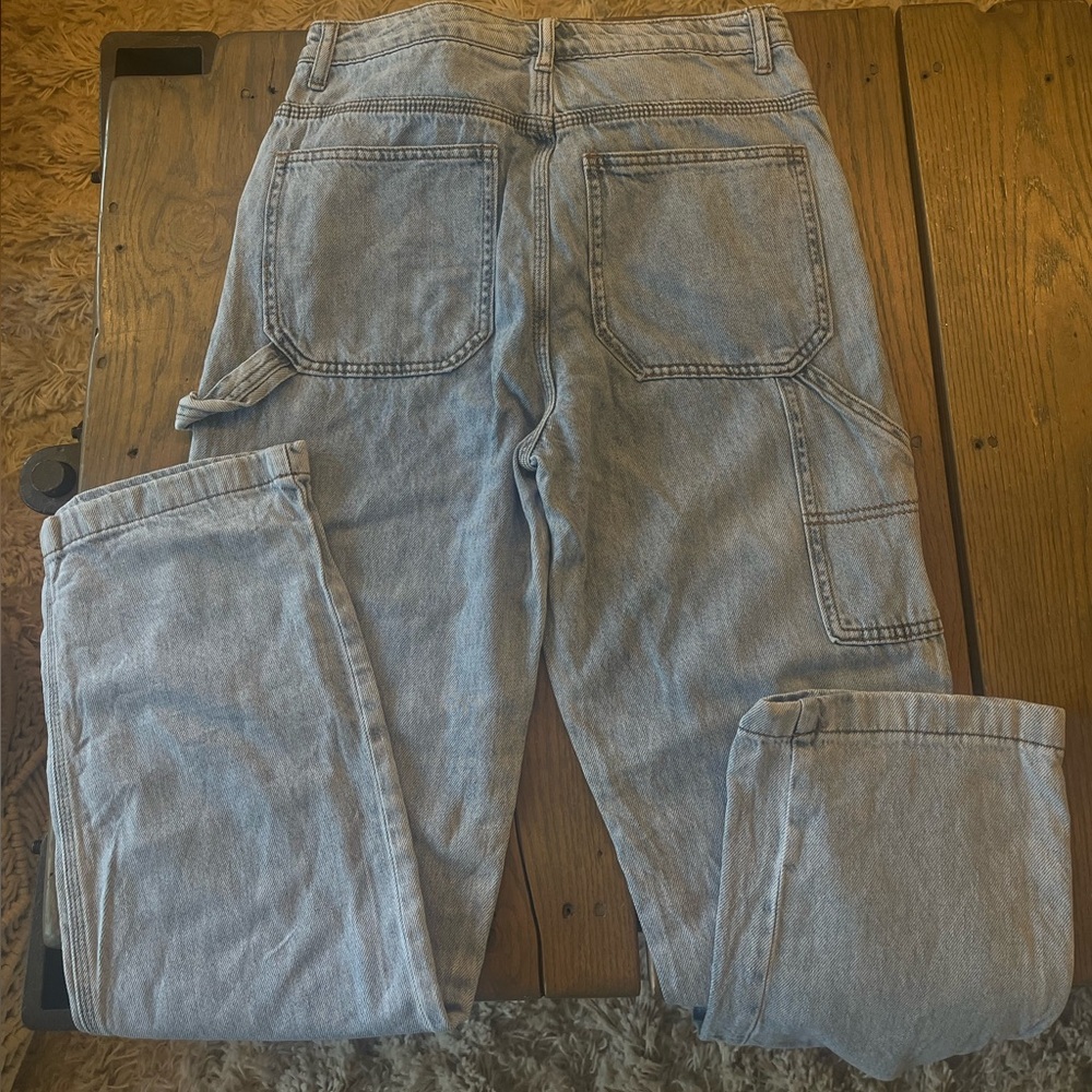 Light Blue Denim Cargo Jeans